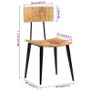 vidaXL Dining Chairs, 2 Pcs, 17.3"x15.7"x31.5" Solid Wood Mango - 4 of 4