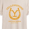 Women's - Yellowstone - Horseshoe Lockup Oversized Graphic T-Shirt - 2 of 4