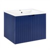 Andmakers 17.72 in. W x 23.62 in. D x 18.7 in. H Single Sink Bath Vanity with Recessed Handles with White Ceramic Top - 3 of 4