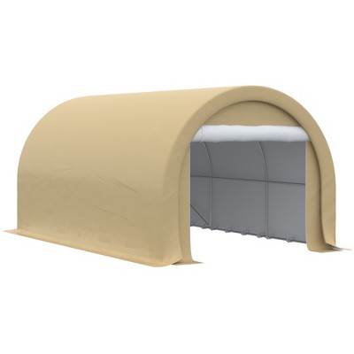 Outsunny 10' x 16' Carport / Storage Tent, Anti-UV PE Portable Garage for Car, Truck, Boat, Motorcycle, Bike, Garden Tools, Outdoor Work