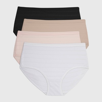 Just My Size Hanes Women's Tagless Cotton Brief Panties, 5 Pack