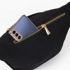 Zodaca Black Oversized Fanny Pack, Crossbody Bag with Adjustable Belt Straps Fits 42-54 Inch Waist - 4 of 4