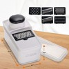 Cheer Collection Vegetable Slicer with 5 Stainless Steel Blades and Storage Container with Lid, Black and White - 3 of 4