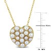 EVERLY JEWELRY | Yellow Plated Sterling Silver 3-3.5mm Cultured Freshwater Pearl Classic Heart Pendant with Chain - 18 inch - 4 of 4