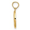 Black Bow Jewelry 14k Yellow Gold Small Fleur De Lis Oval Disc Pendant, 9 x 17mm - 2 of 4
