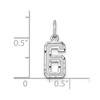 Black Bow Jewelry Sterling Silver, Varsity Collection, Small D/C Pendant, Number 6 - 4 of 4