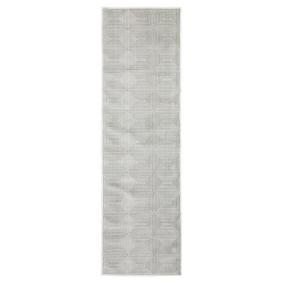 Oriental Weavers Montecito 8111W Grey/ White Indoor Area Rug - 2'3" x 7'6"