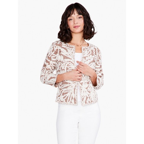 NIC+ZOE Spring Soiree Jacket - Neutral Multi, XL NIC+ZOE Spring Soiree Jacket - Neutral Multi, XL