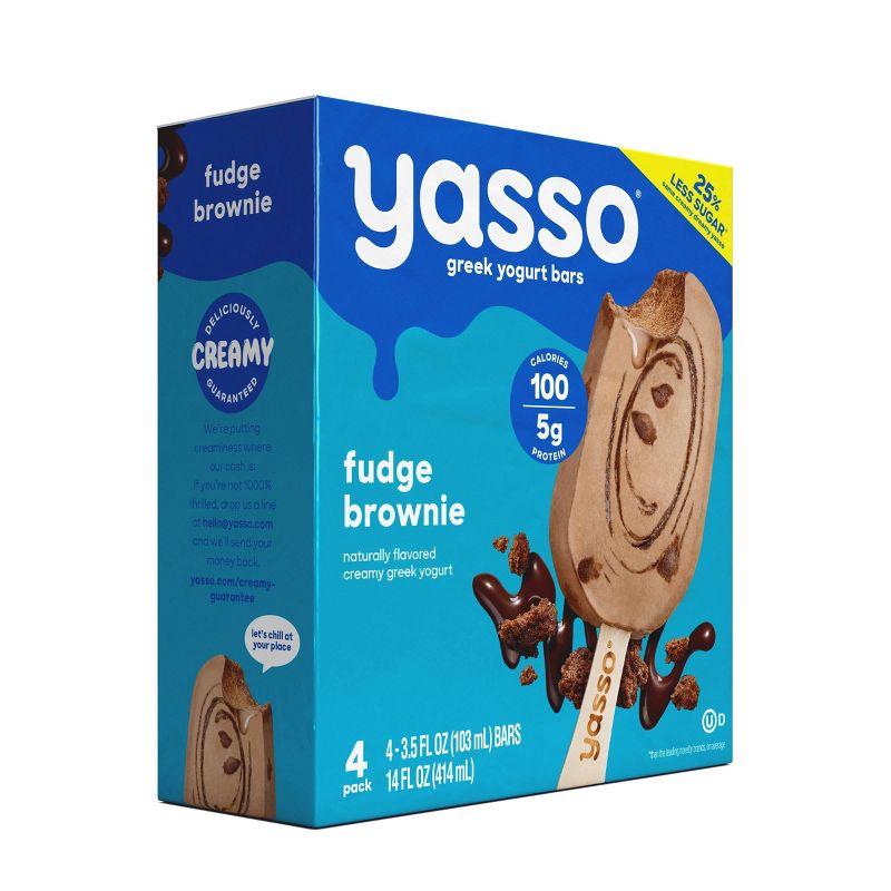 Yasso Frozen Greek Yogurt - Fudge Brownie Bars - 4ct, 3 of 7