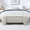 NicBex Modern Chenille Pull-Open Top Ottoman Bench,Upholstered Oval Storage Ottoman for Living Room,Bedroom - 3 of 4
