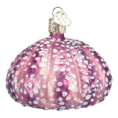 Old World Christmas 2.25 In Purple Sea Urchin Ornament Ocean Beach Shell Tree Ornaments