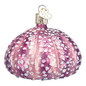 Old World Christmas 2.25 In Purple Sea Urchin Ornament Ocean Beach Shell Tree Ornaments - 1 of 2