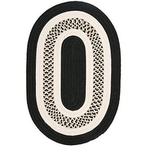 Colonial Mills Flowers Bay - Black 4 Ft x6 Ft Oval Rug Indoor/Outdoor 100% Polypropylene - 1 of 2