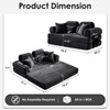 TIRAMISUBEST 77 Inch Convertible Corduroy Sleeper Sofa Bed 4 in 1 King Size Floor Mattress Memory Foam No Assembly - 2 of 4