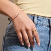 EVRY JEWELS WATERPROOF Gold or Silver Plated Stainless Steel Dainty Crystal Charm Bracelet - 2 of 2