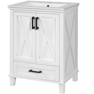 Dexmalle 24-inch Bathroom Vanity with Dual Storage Shelves - 1 of 4