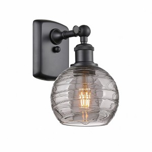 Athens Deco Swirl - 1 Light Wall Sconce In Industrial Style-11 Inches Tall and 6 Inches Wide - 1 of 1