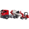 Bruder MAN TGS Truck with Roll-off Container and Schaeffer Loader - image 3 of 4