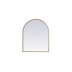Elegant Lighting Metal Frame Arch Mirror 24x30 Inch in Brass - 1 of 4