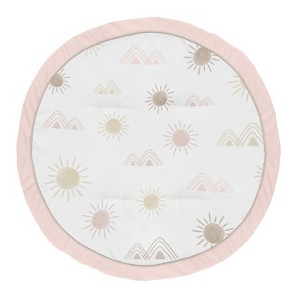 Sweet Jojo Designs Girl Baby Tummy Time Playmat Desert Sun Pink Mauve and Taupe - 1 of 4