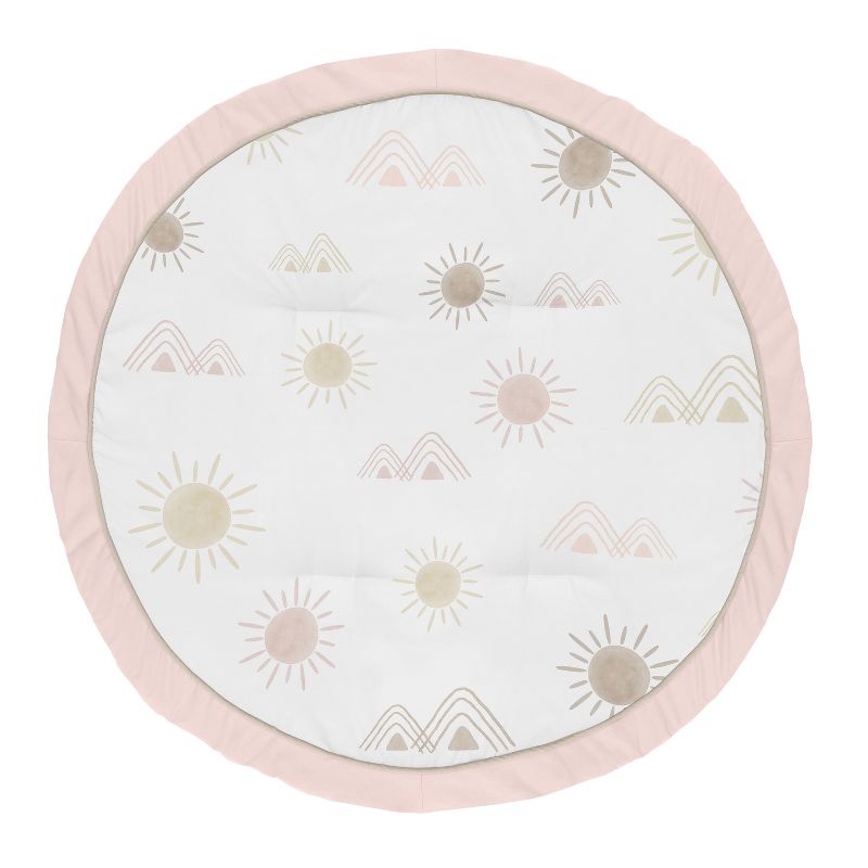 Sweet Jojo Designs Girl Baby Tummy Time Playmat Desert Sun Pink Mauve and Taupe, 1 of 6
