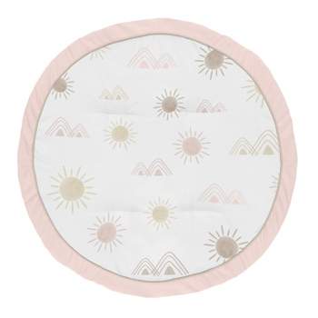 Sweet Jojo Designs Girl Baby Tummy Time Playmat Desert Sun Pink Mauve and Taupe