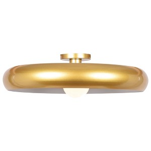 Access Lighting Large Bistro Round Colored Led Flush Mount with Shade Ceiling Lights Gold