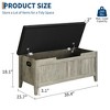 CuisinSmart Storage Bench with Cushion, 39.4" Wooden Chest Storage Box, Flip-Top Entryway Bench with 2 Safety Hinges for Living Room Bedroom - 2 of 4
