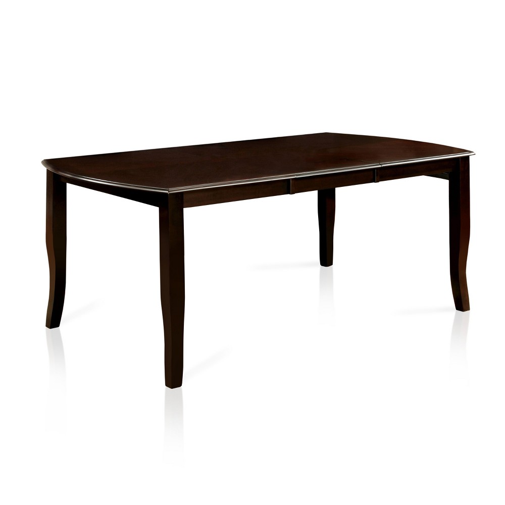 Photos - Dining Table Burton Rounded Wooden Extendable  Espresso - miBasics