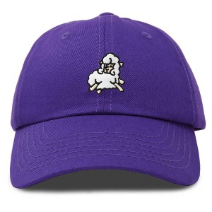 Dalix Sheep Embroidered Cotton Dad Hat Adjustable Cute Animal Lover Baseball Cap for Everyday Fashion Womens - 1 of 4