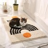 Zarkea™ 18" x 27" Modern Rainbow Arch & Sun Design Microfiber Rug, Washable, Anti-Slip for Indoor/Outdoor Use - 2 of 4