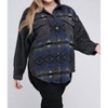 Women's Plus Printed Button Down Long Sleeve Jacket - DAVI & DANI - 3 of 4