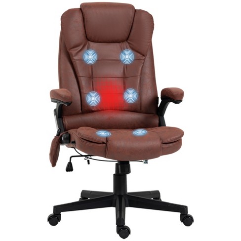 Homcom 6 Point Vibrating Massage Office Chair With Heat, Microfiber ...