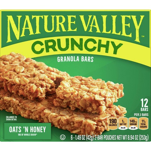 Nature Valley Crunchy Oats N Honey Granola Bars 6ct Target