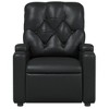 vidaXL Faux Leather Massage Recliner - Manual Reclining Lounge Chair With Cup Holders, Vibration Massage, And Comfort Padding, Black - 4 of 4
