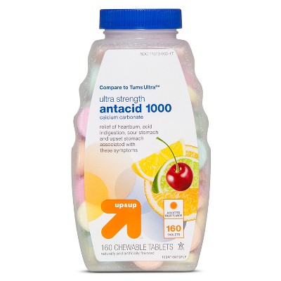 Ultra Strength Antacid Assorted Fruit Chewable Tablets - 160ct - up & up™