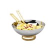 Classic Touch 11.25" Stainless Steel Bowl with Gold Loop Base - image 3 of 3