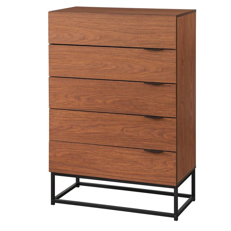 Noble 5 Drawers Chest Walnut - Buylateral, 1 of 9