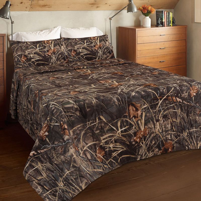 Realtree Max 4 Camo Bedding Full Sheet Set 4 Piece Polycotton Rustic Farmhouse Bedding for Lodge, Cabin & Hunting Bed Set – Camouflage Themed Bedroom, 2 of 9
