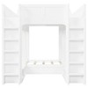 Whisen Twin + Twin over Twin XL Triple Bunk Bed & Bed Frame with Storage Shelves and Hooks - 4 of 4