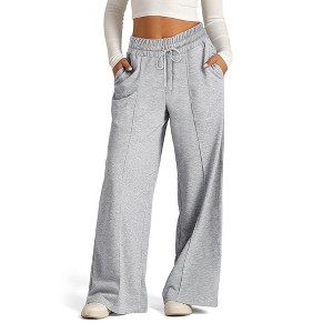 Clearlove Women's Wide Leg Sweatpants Oversized Drawstring Pants with Pockets - 1 of 3