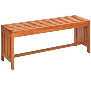 Patio Bench 51.2" Solid Eucalyptus Wood - 1 of 4