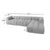122" Modern L-Shaped Sectional Sofa with Chaise Lounge and High-Density Foam,2-Piece Couch for Living Room-Baofuwish - 4 of 4