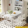 Extendable Dining Table Buffet with Hutch Foldable Dining Table Multifunctional Cupboard with Storage Shelf & Side Hooks-ModernLuxe - 3 of 4