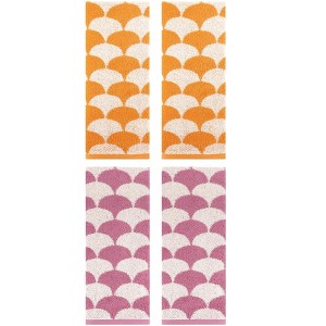 REGALWOVEN Geometric Absorbent Soft Cotton Decorative Hand Towel for Bathroom 4 Pack - 1 of 4