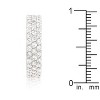 Slickblue Women’s Sparkling Pave Eternity Band Ring with Rhodium-Plated Finish Featuring 9.4 ct, Size 5-10 - 4 of 4