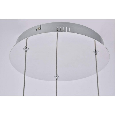 Modern Elegance 3-Light LED Crystal Chandelier with Chrome Finish