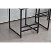 NicBex Armless Counter Height Bar Stools Set of 2 Upholstered Linen Barstools with Metal Footrest for Kitchen Island, Cafe - 4 of 4