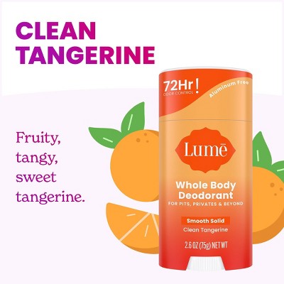 Lume Whole Body Women&#8217;s Deodorant - Smooth Solid Stick - Aluminum Free  - Clean Tangerine Scent - 2.6oz_8