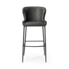 Maven Lane Naomi Metal Bar Stool with Faux Leather 31" - 2 of 4